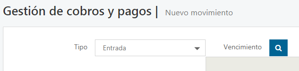 Gestión cobros y pagos - Tipo